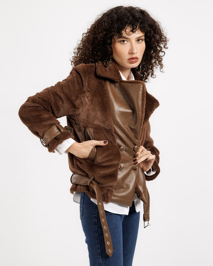 Leather and Fur Jacket – Chic Comfort and Luxury