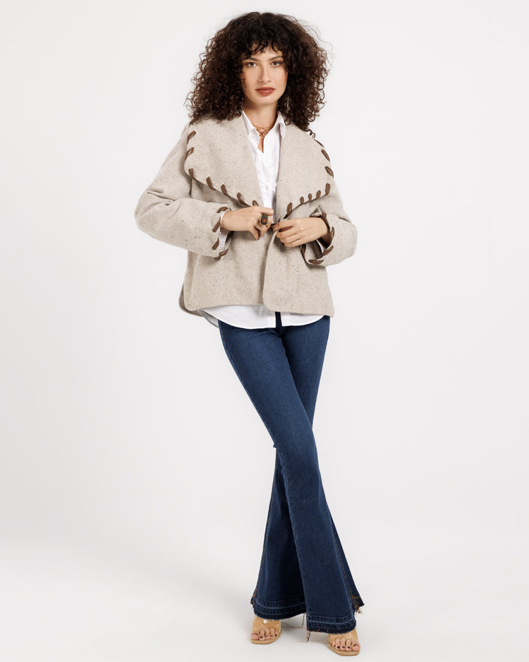 Jacquard Wool Jacket – Elegant Texture and Timeless Appeal