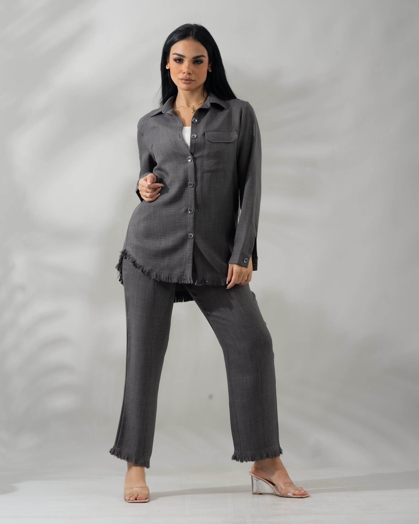 Pure Linen Dark Grey Set