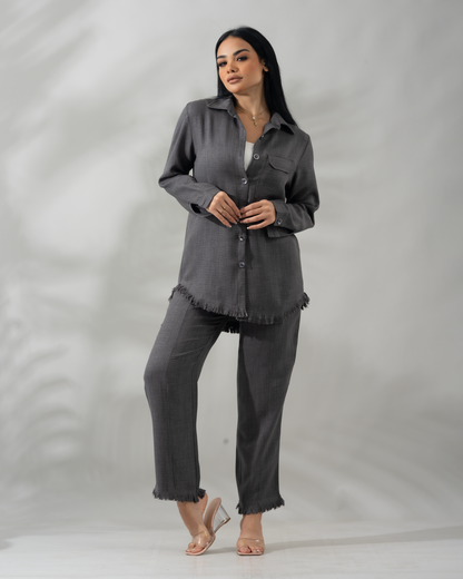 Pure Linen Dark Grey Set