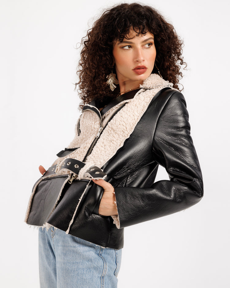 Short Leather Jacket – Bold and Timeless Style