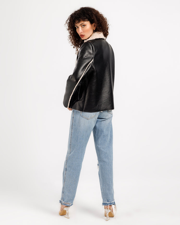 Short Leather Jacket – Bold and Timeless Style