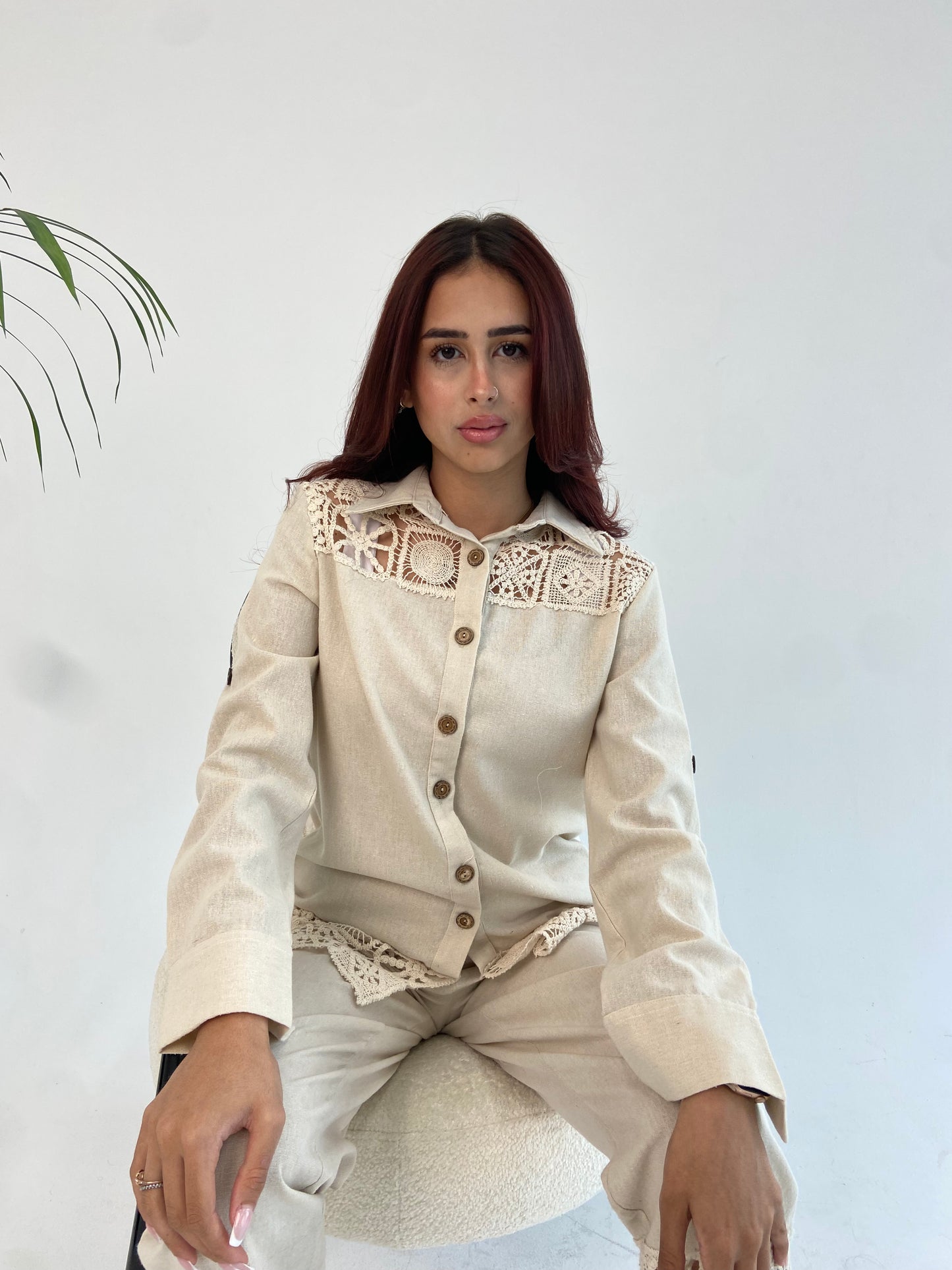 Zahra Long Sleeve Linen Shirt