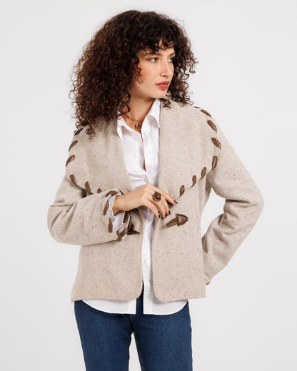 Jacquard Wool Jacket – Elegant Texture and Timeless Appeal